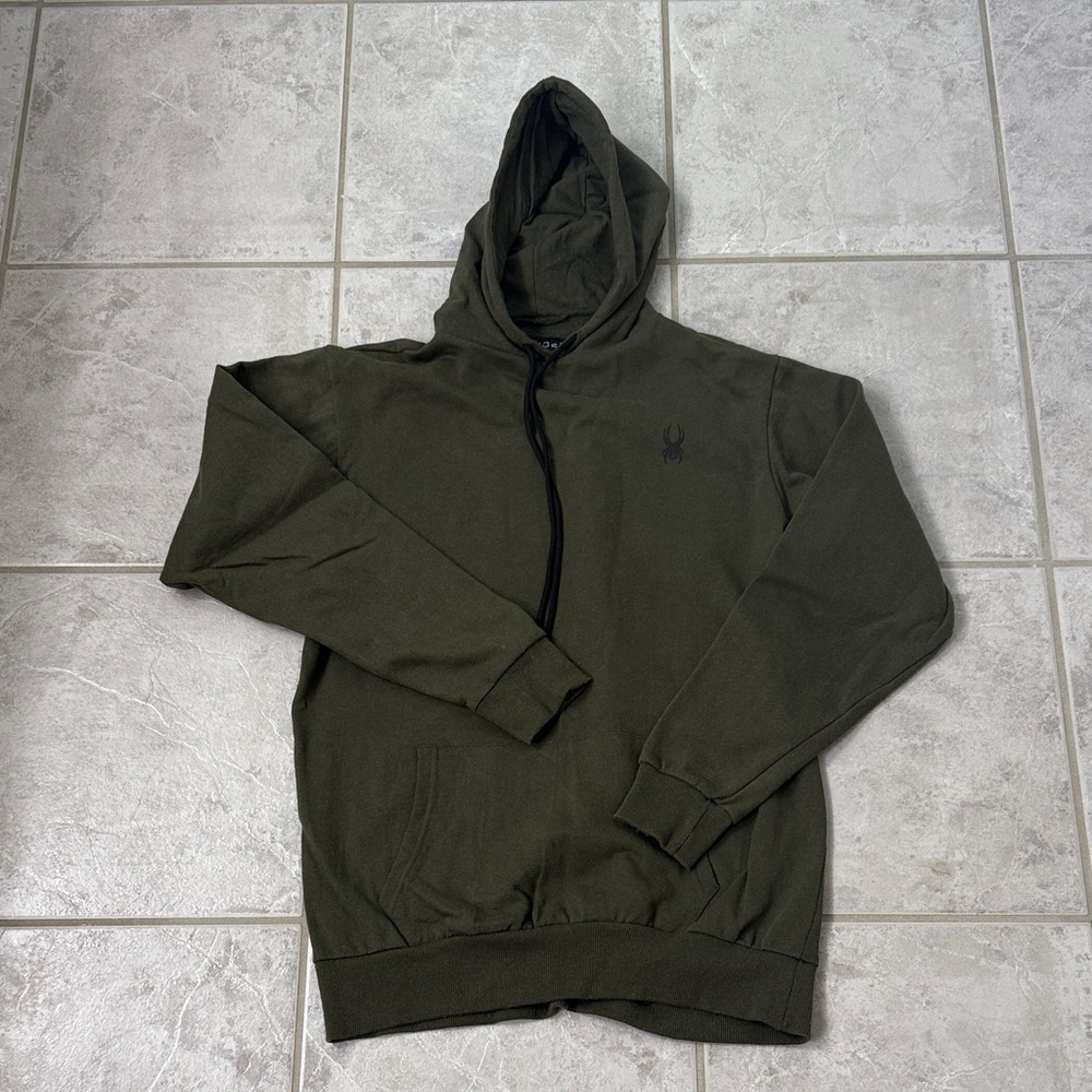 Spyder Men's Dark Green Hoodie Sweater